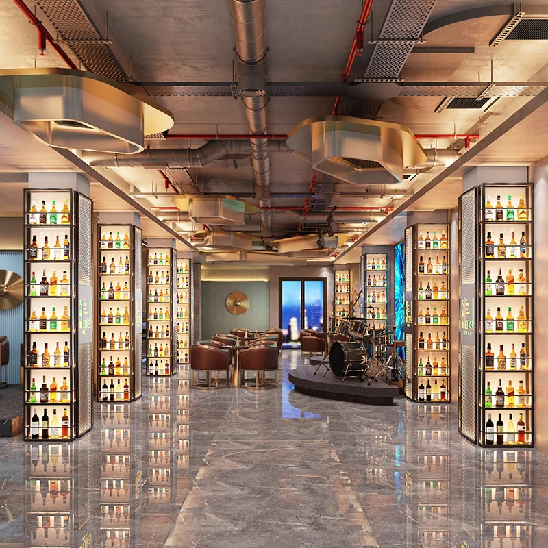 Outdoor Furniture Exhibition - Wine Cabinet Glass Bar Luxury Living