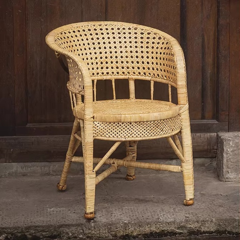 Outdoor Furniture Vintage - Outdoor Handmade Natural Rattan Chair with