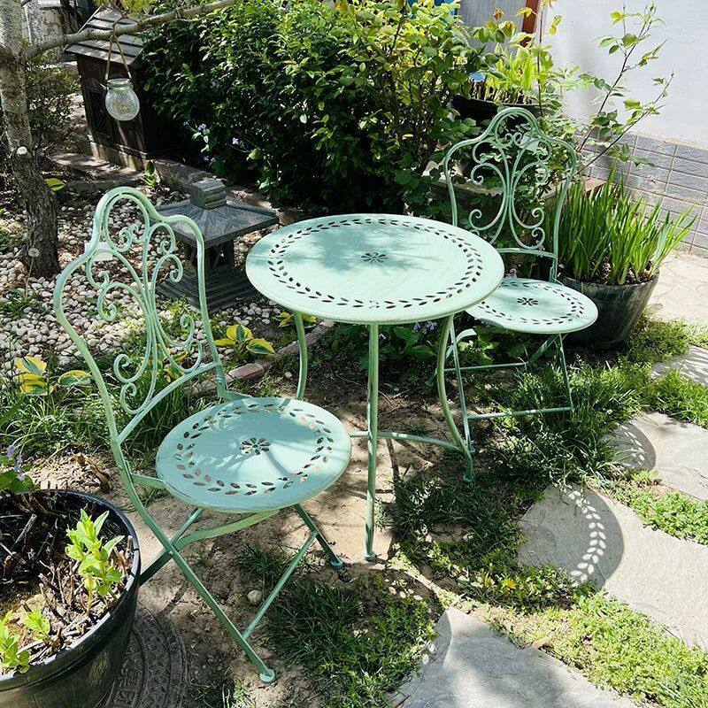 Outdoor Furniture Metal Chairs - French Country Iron Table and Chairs