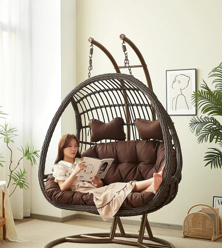 Outdoor Furniture Metal Chairs - Hanging Basket Rattan Chair Swing Indoor