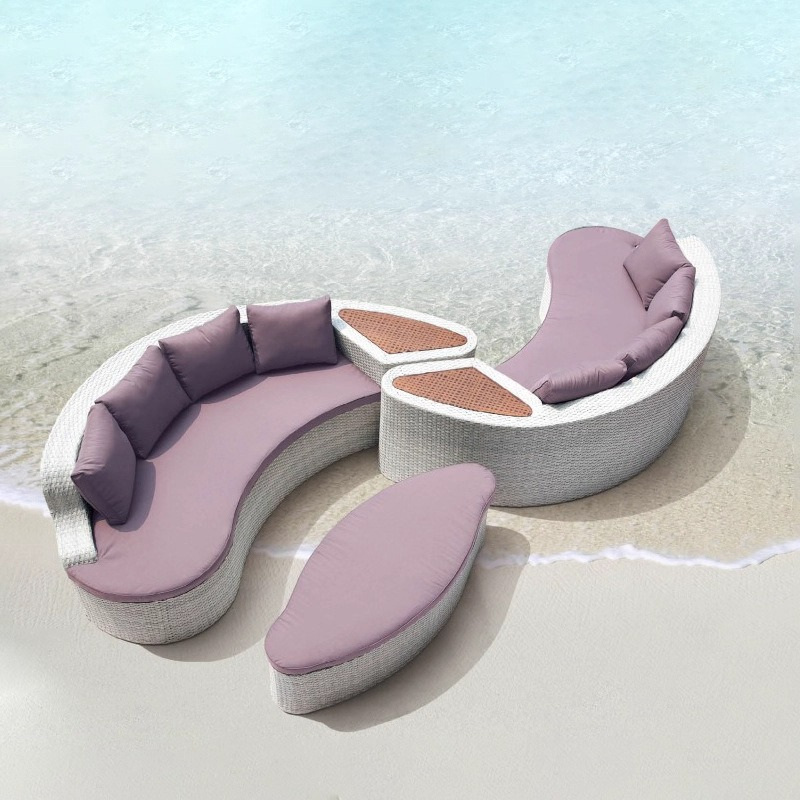 Outdoor Furniture Exhibition - Round rattan sofa exhibition hall sofa