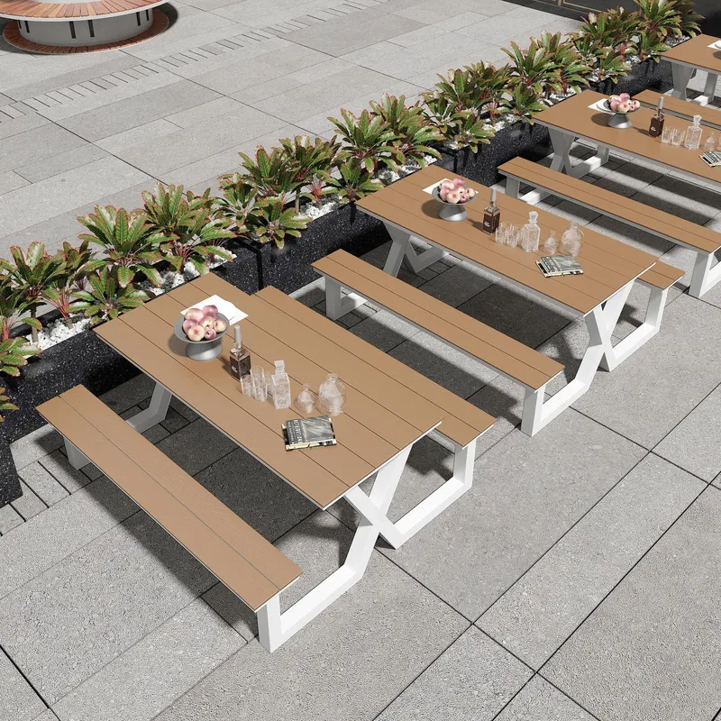 Outdoor Furniture One Piece - Outdoor One Piece Park Table and