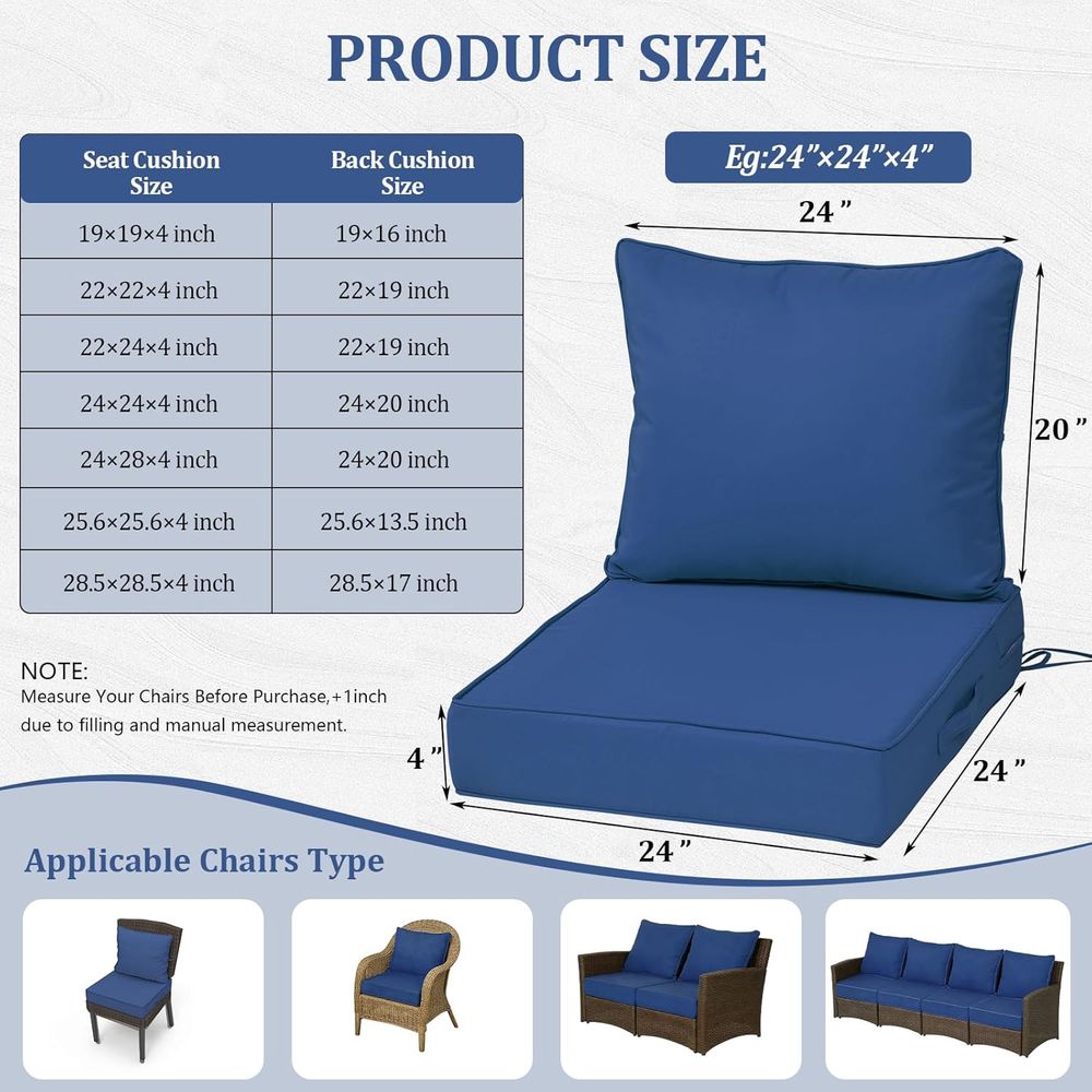 24x24 Outdoor Deep Seat Cushio - Outdoor Furniture Replacement Fabric 评论和价格