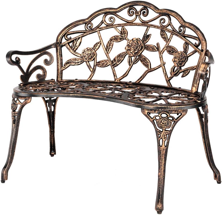 Outdoor Metal Garden Bench, Ro - Outdoor Furniture One Piece 评论和价格