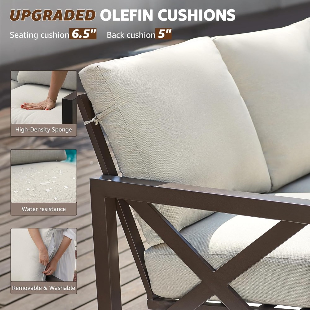 Four Pieces Patio Set, Outdoor - Outdoor Furniture One Piece 评论和价格