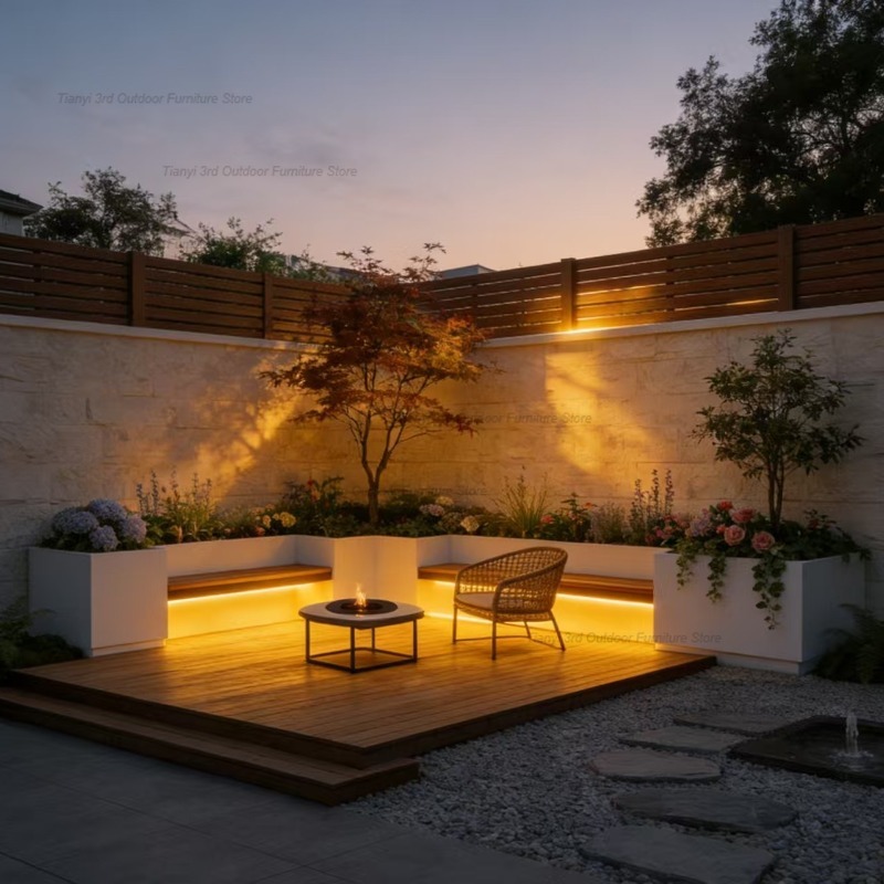 Nordic Courtyard Iron Art Plan - Outdoor Furniture Metal Chairs 评论和价格