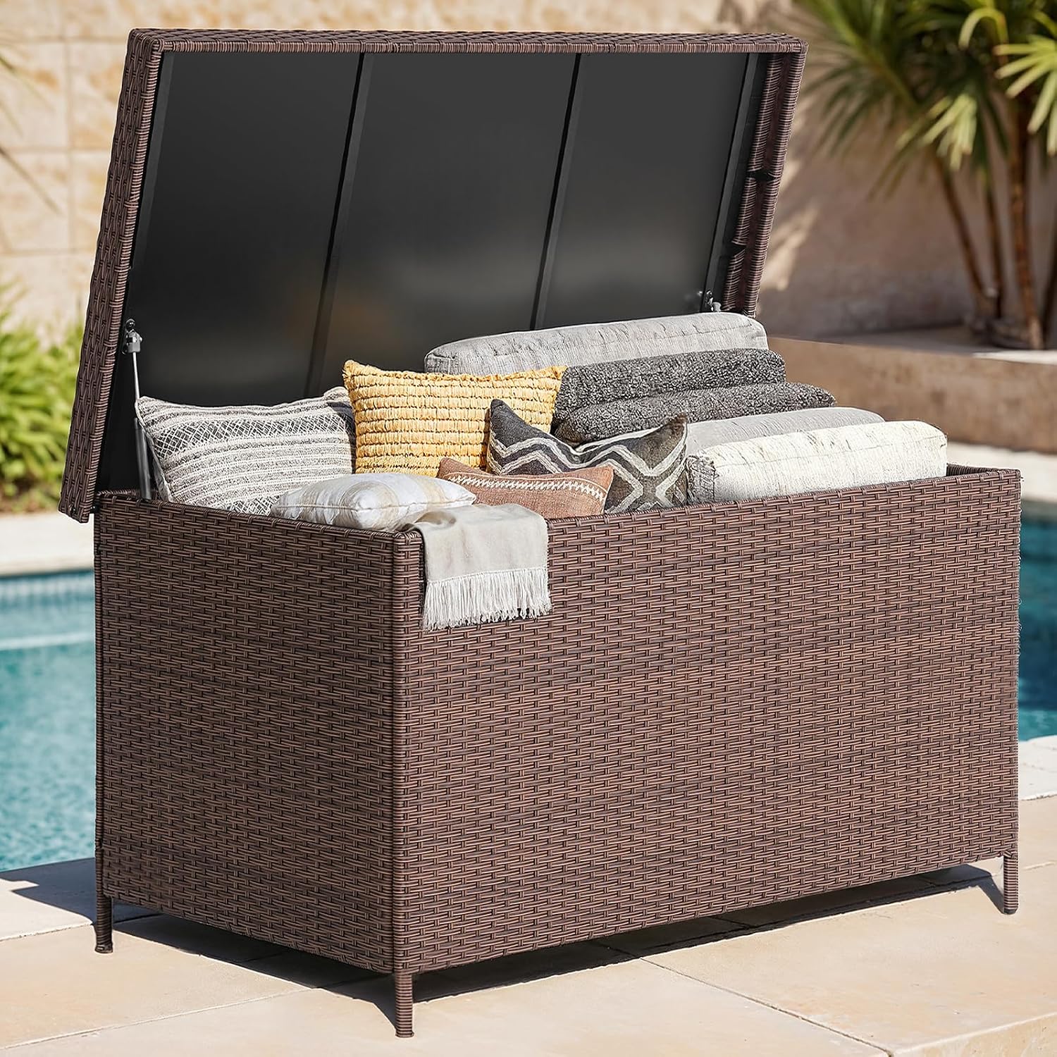 158 Gallon XL Resin Deck Box W - Outdoor Furniture Xl 评论和价格