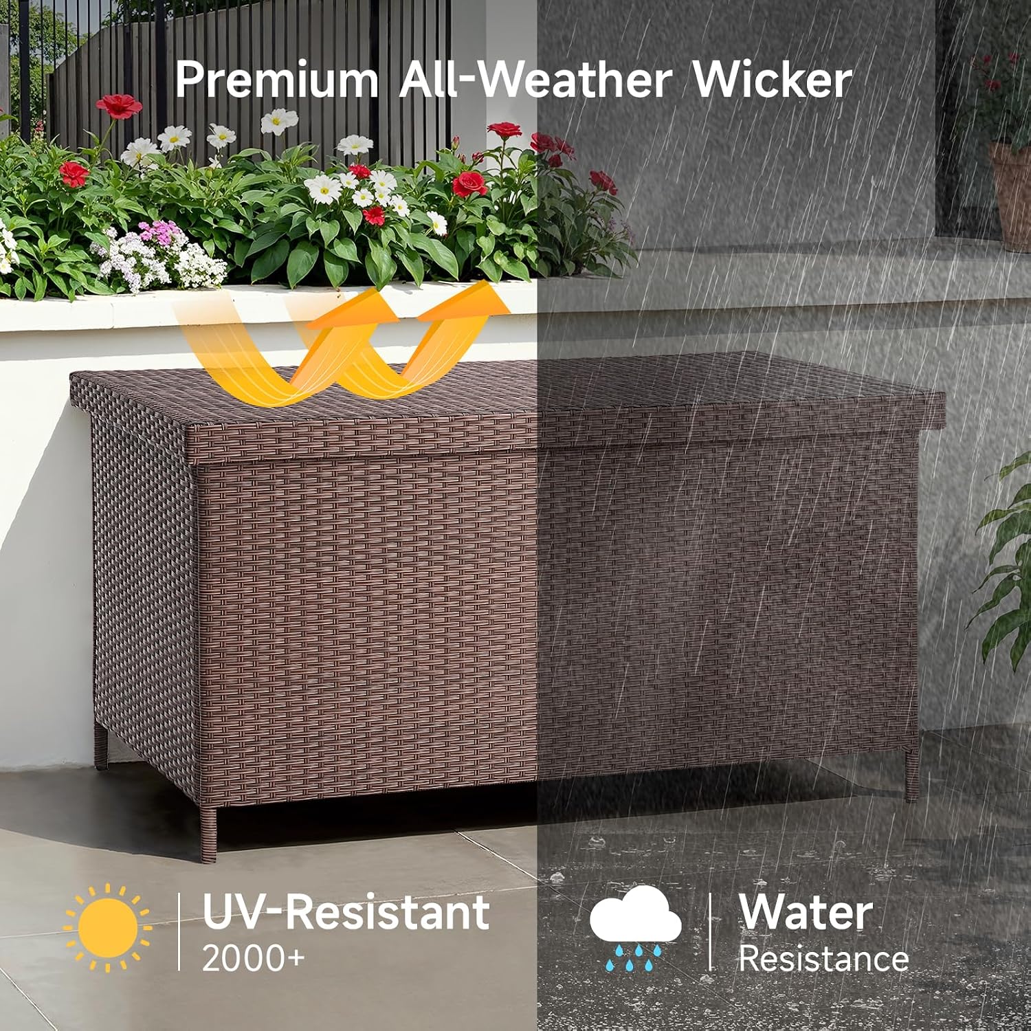 158 Gallon XL Resin Deck Box W - Outdoor Furniture Xl 评论和价格