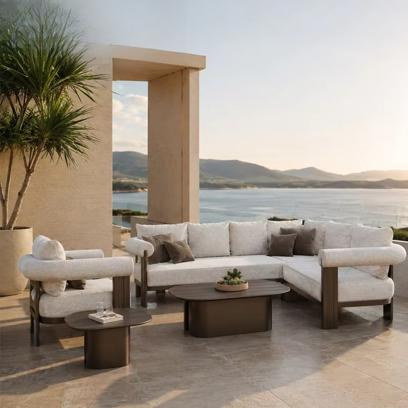 #Luxury Villa Sofa Set Modern  - Outdoor Furniture L Shape 评论和价格