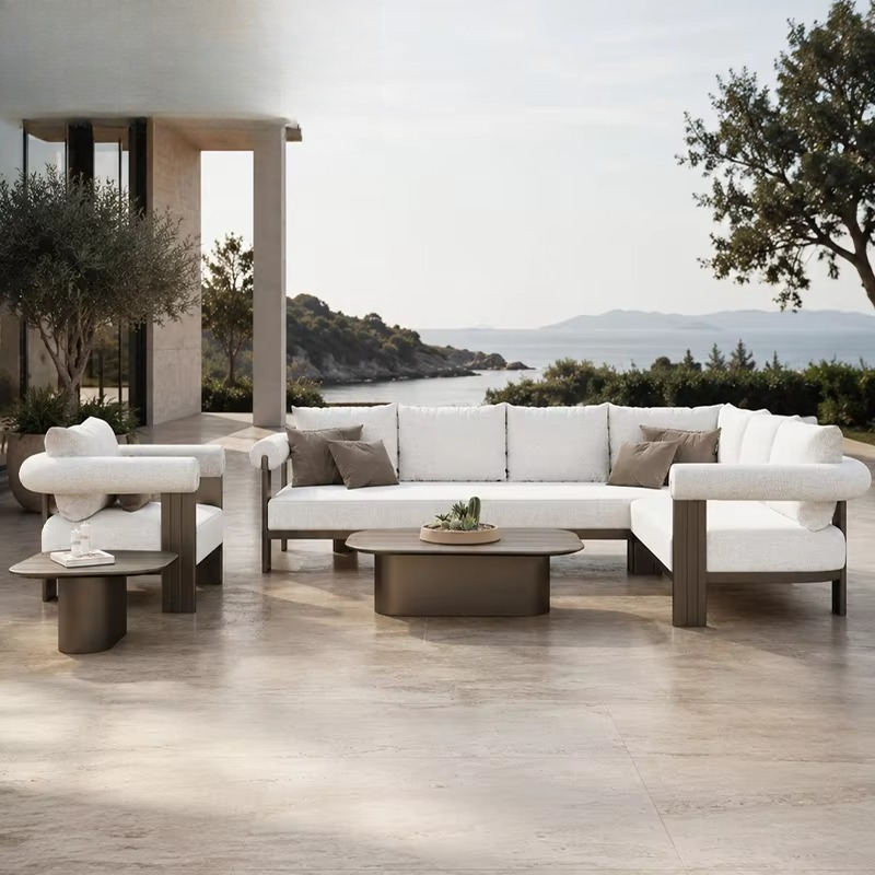 #Luxury Villa Sofa Set Modern  - Outdoor Furniture L Shape 评论和价格