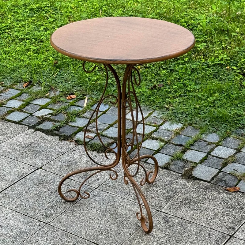 Round Side Table with Ornament - Outdoor Furniture Vintage 评论和价格