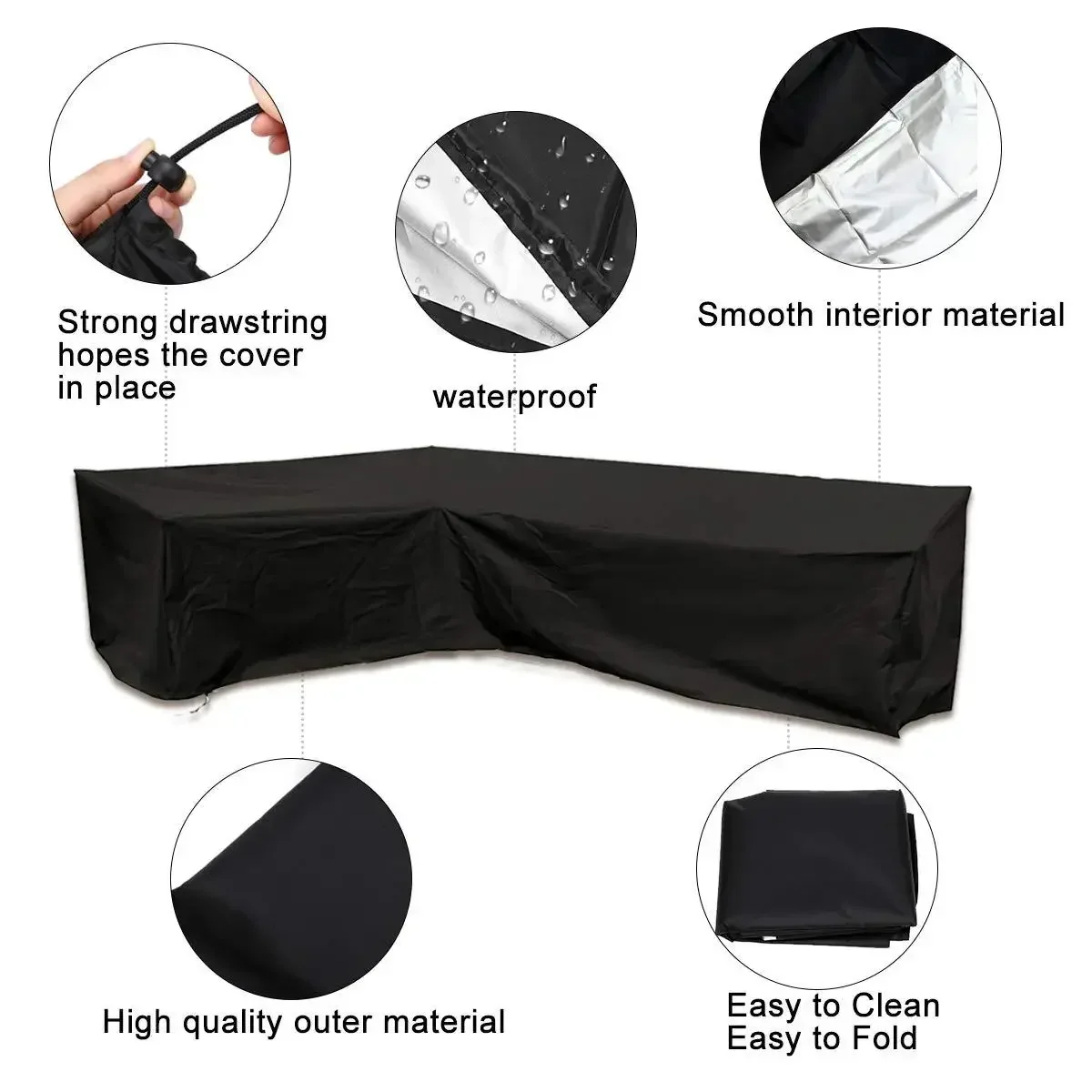 190T Waterproof Outdoor Garden - Outdoor Furniture L Shape 评论和价格