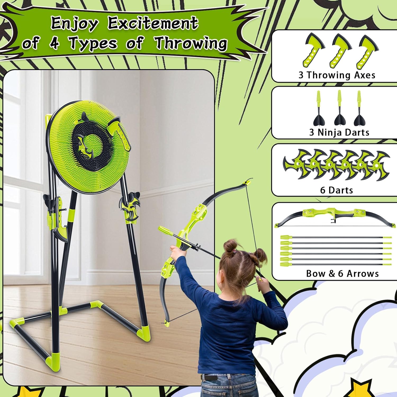 4 in 1 Axe Throwing Target Set - Outdoor Furniture Target 评论和价格