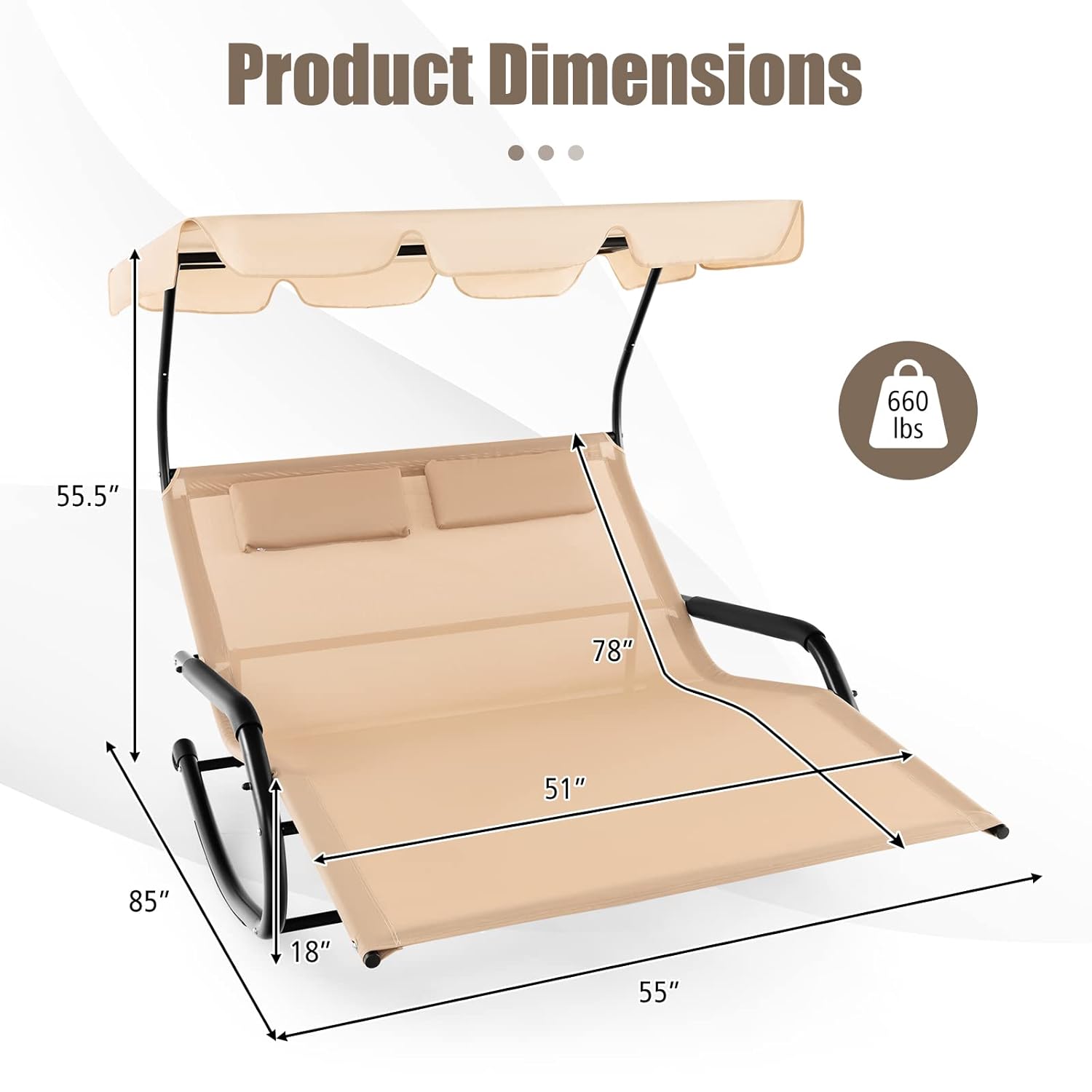 ty-2 Person Adjustable Canopy  - Outdoor Furniture Xl 评论和价格