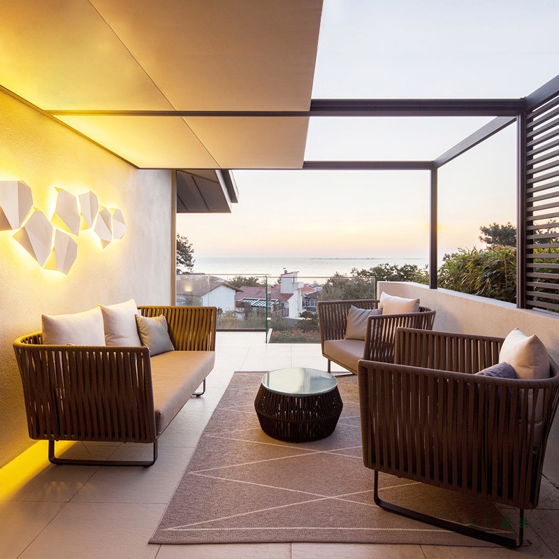 Outdoor Rattan Sofa Set Waterp - Outdoor Furniture Metal Chairs 评论和价格