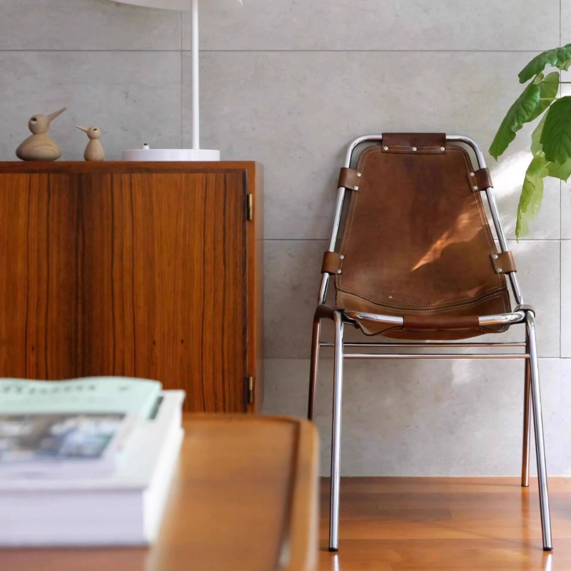 Vintage Leather Dining Chair I - Outdoor Furniture Vintage 评论和价格