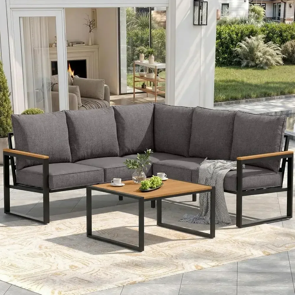 6-Piece Outdoor Sectional Sofa - Outdoor Furniture L Shape 评论和价格