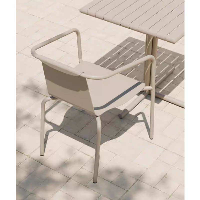 Scandinavian Patio Set Long Ta - Outdoor Furniture Metal Chairs 评论和价格