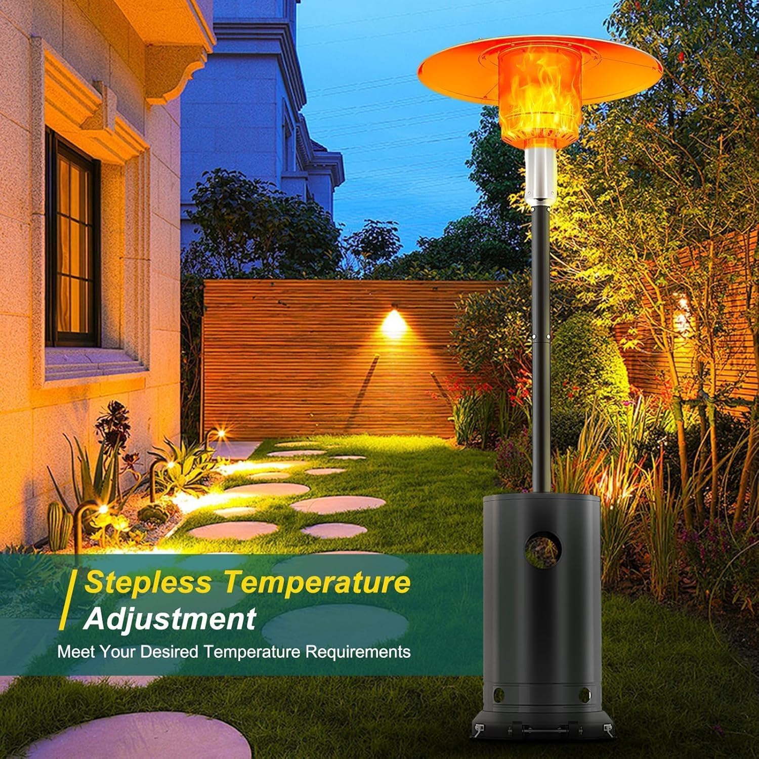 48,000 BTU Outdoor Heat Lamp - - Patio Heater Standing 评论和价格