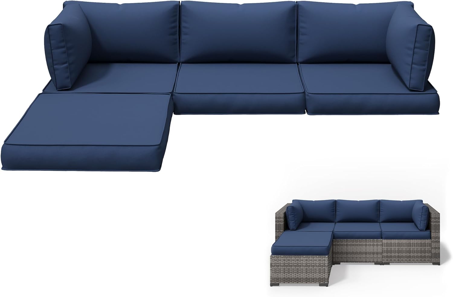 Outdoor Patio Sectional Furnit - Outdoor Furniture Replacement Fabric 评论和价格