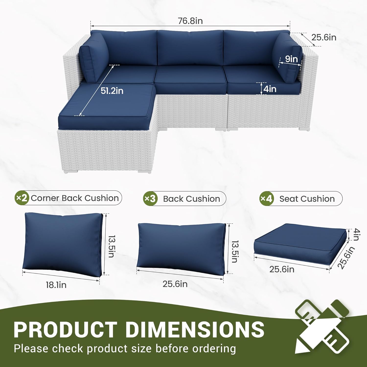 Outdoor Patio Sectional Furnit - Outdoor Furniture Replacement Fabric 评论和价格