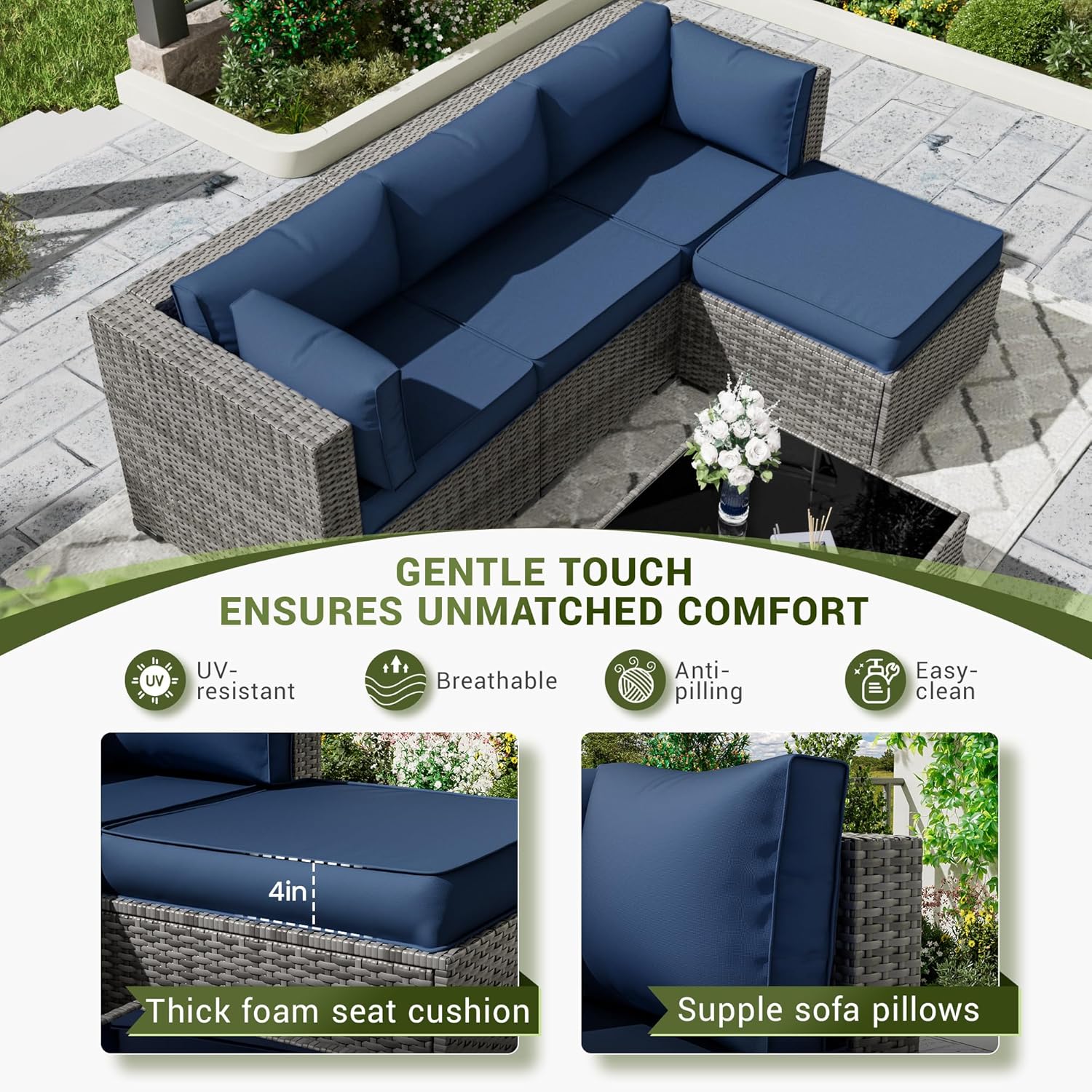 Outdoor Patio Sectional Furnit - Outdoor Furniture Replacement Fabric 评论和价格