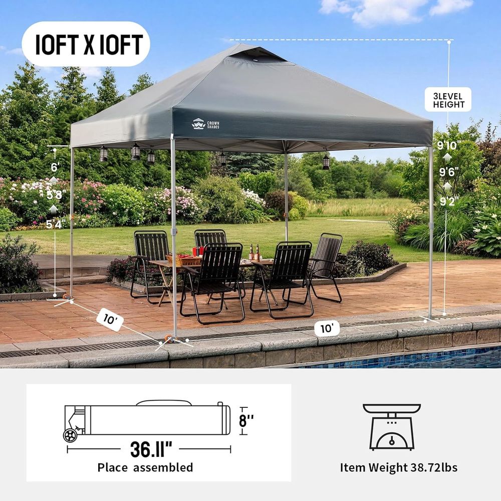 10x10 Up Tent, Beach Tent with - Outdoor Furniture Rooms To Go 评论和价格