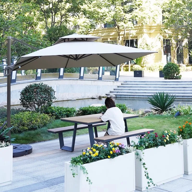 Outdoor Plastic Wood Table and - Outdoor Furniture One Piece 评论和价格