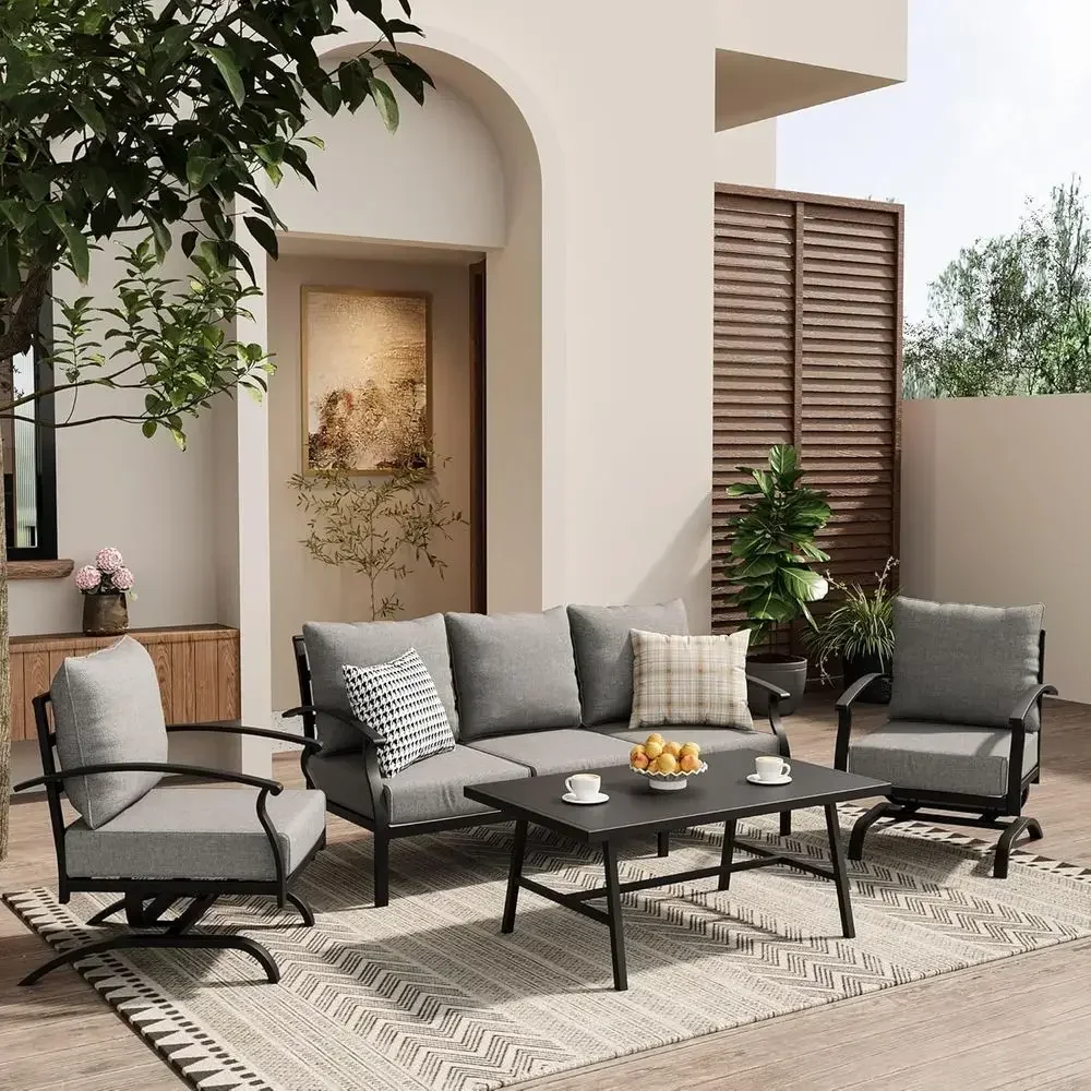 Grey Outdoor Metal Patio Furni - Outdoor Furniture Metal Chairs 评论和价格