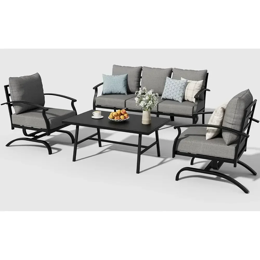 Grey Outdoor Metal Patio Furni - Outdoor Furniture Metal Chairs 评论和价格