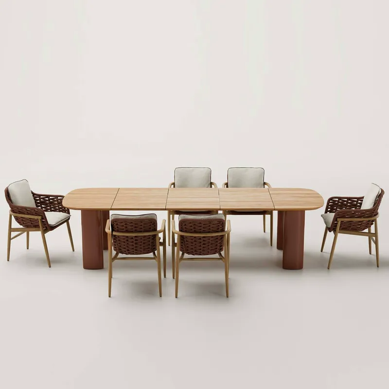 Nordic Rattan Outdoor Dining T - Outdoor Furniture Cafe 评论和价格