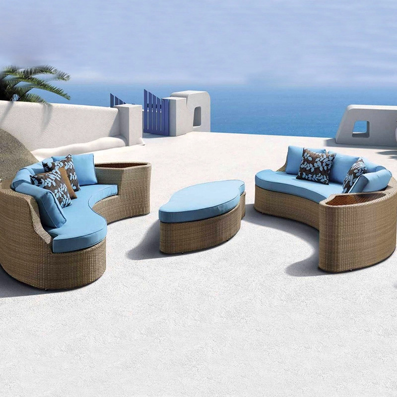 Round rattan sofa exhibition h - Outdoor Furniture Exhibition 评论和价格