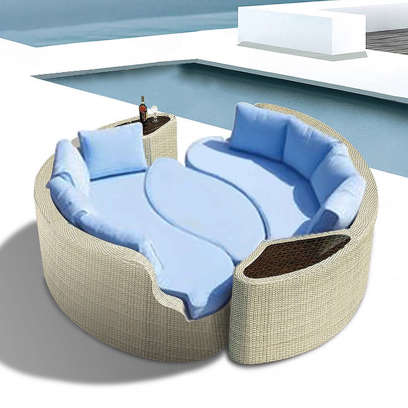 Round rattan sofa exhibition h - Outdoor Furniture Exhibition 评论和价格