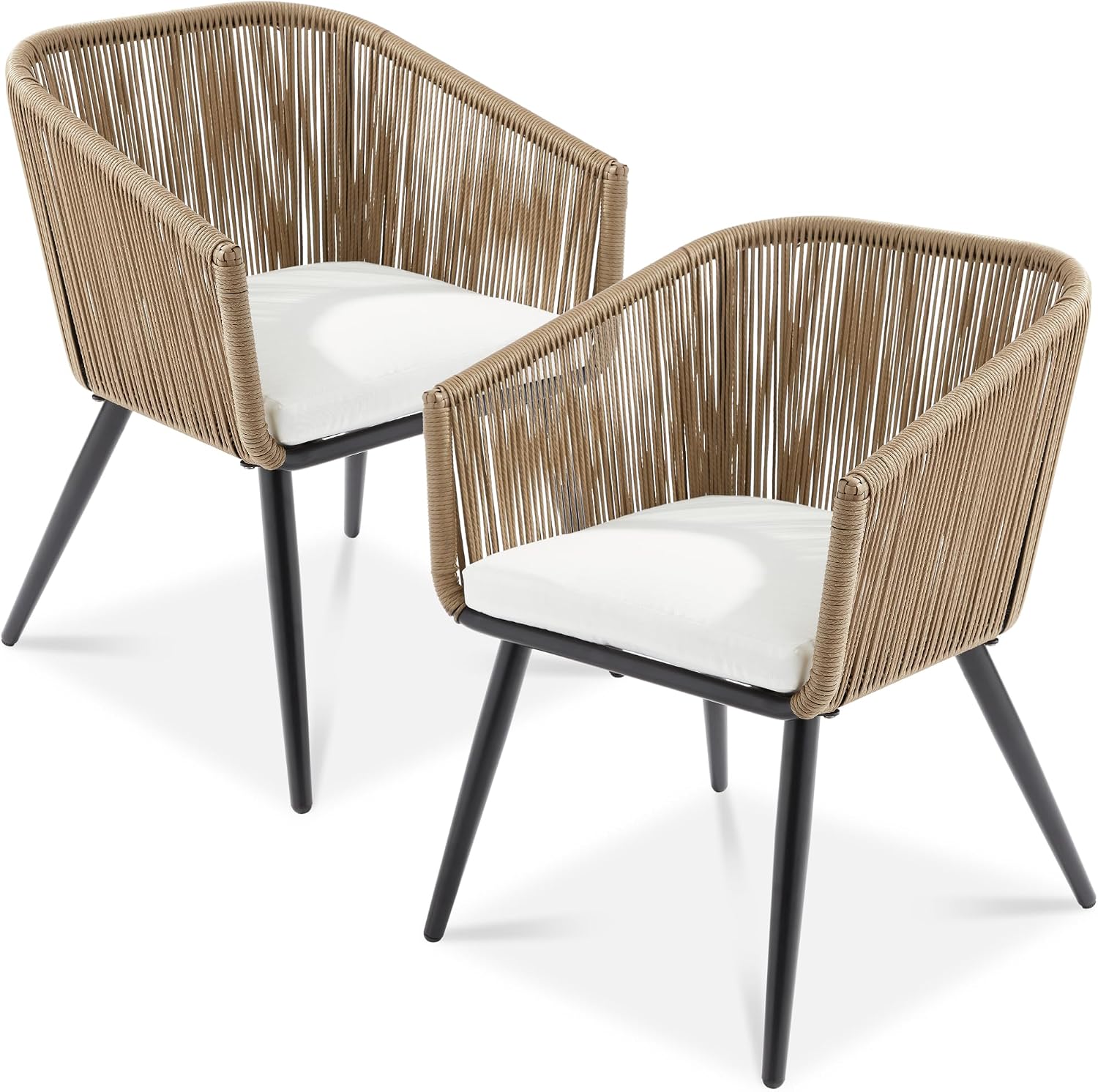Outdoor Rattan Patio Dining Ch - Outdoor Furniture Metal Chairs 评论和价格