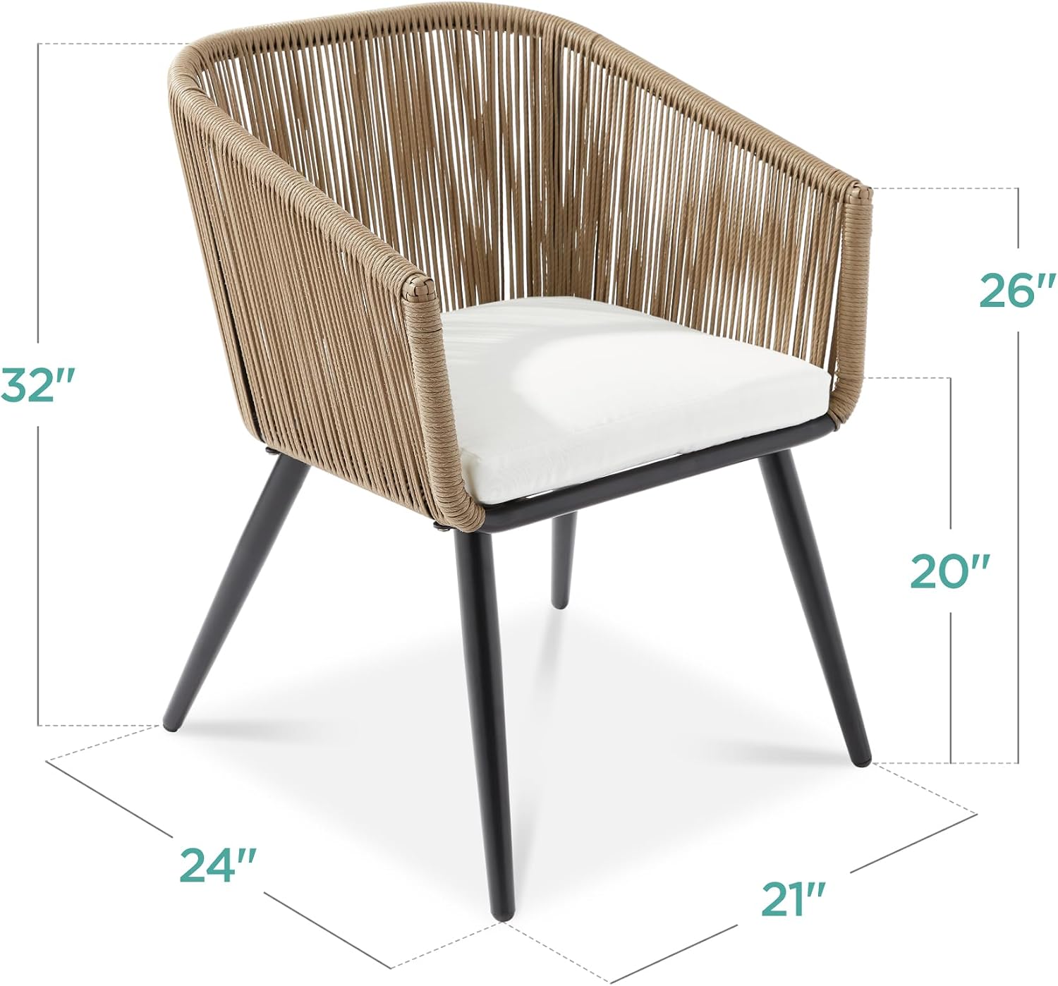 Outdoor Rattan Patio Dining Ch - Outdoor Furniture Metal Chairs 评论和价格