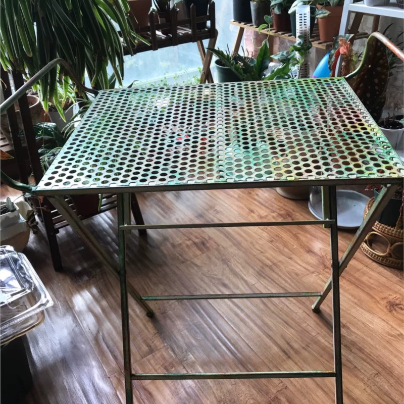 Vintage Wrought Iron Folding C - Outdoor Furniture Vintage 评论和价格