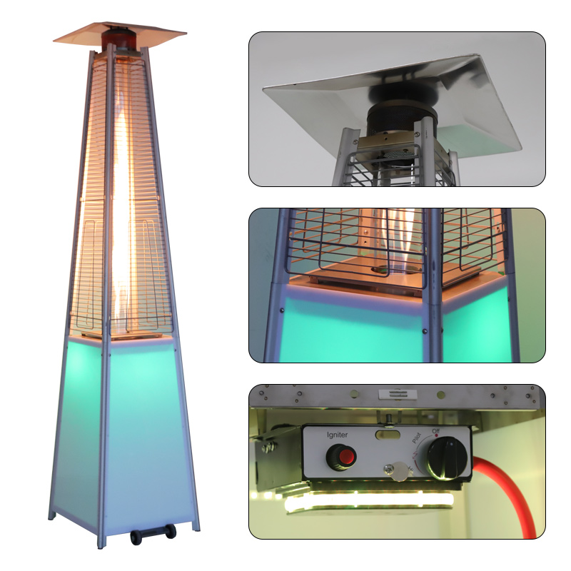 Pyramid-shaped LED Glass Tube  - Patio Heater Standing 评论和价格