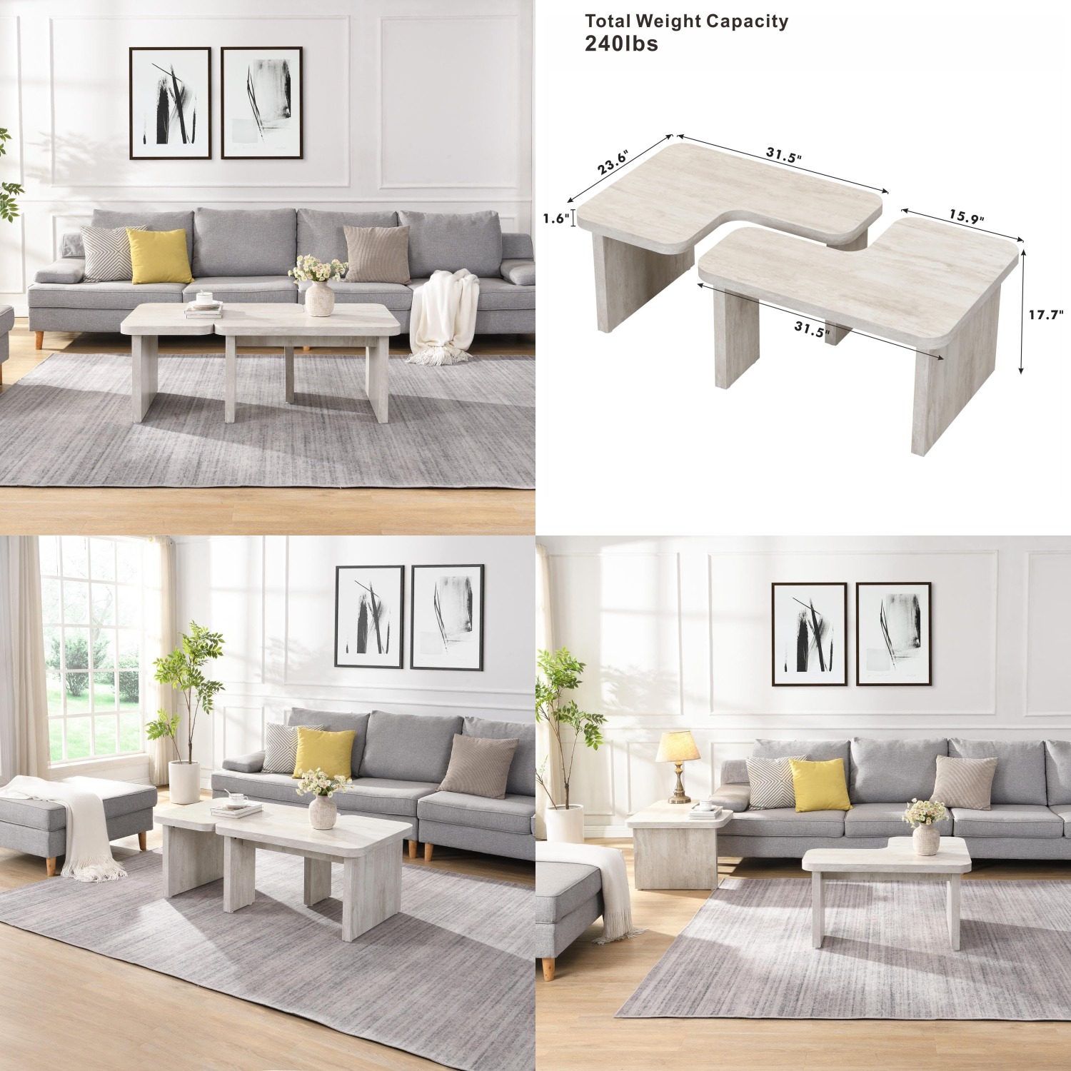 Rectangle Detachable Wood Coff - Outdoor Furniture L Shape 评论和价格