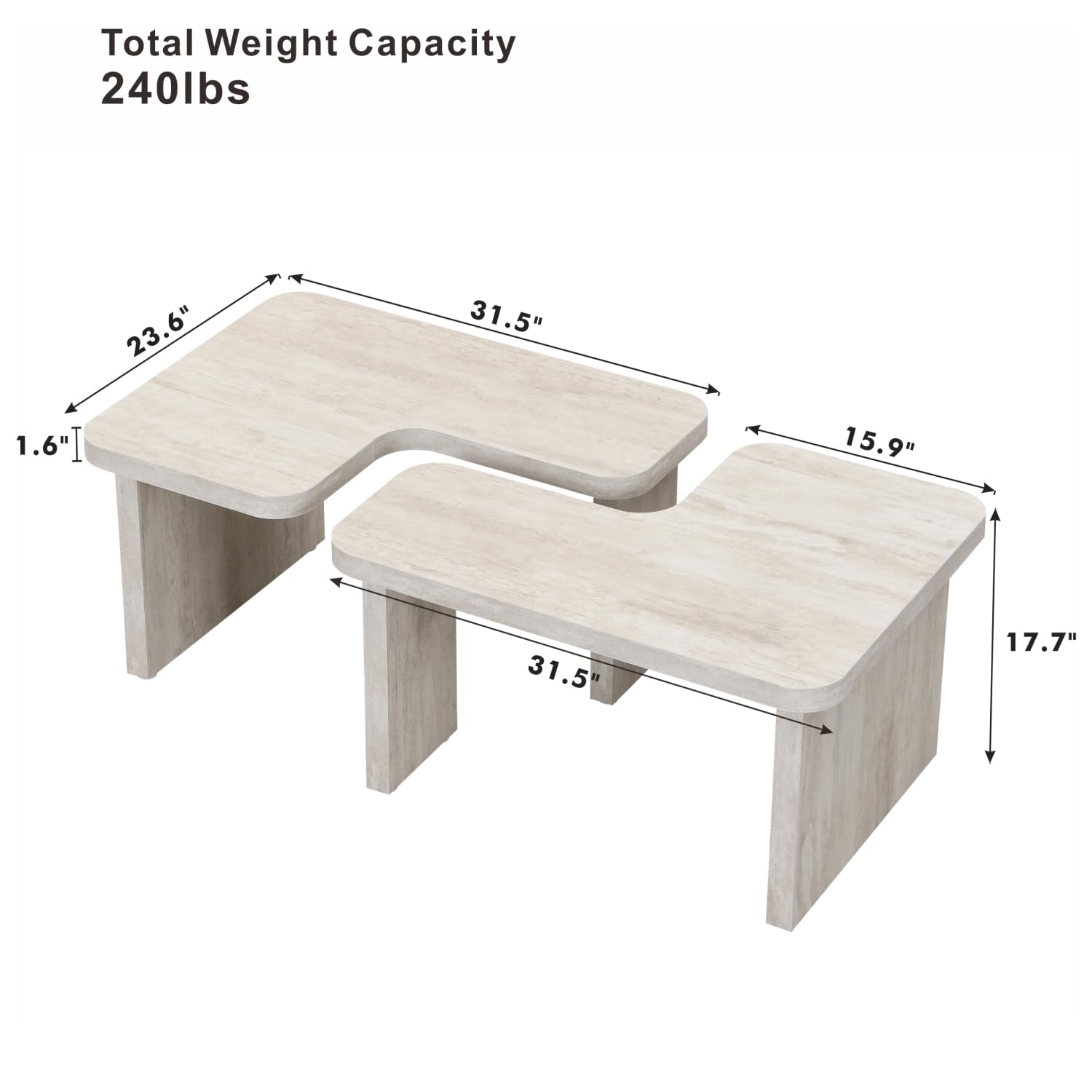 Rectangle Detachable Wood Coff - Outdoor Furniture L Shape 评论和价格