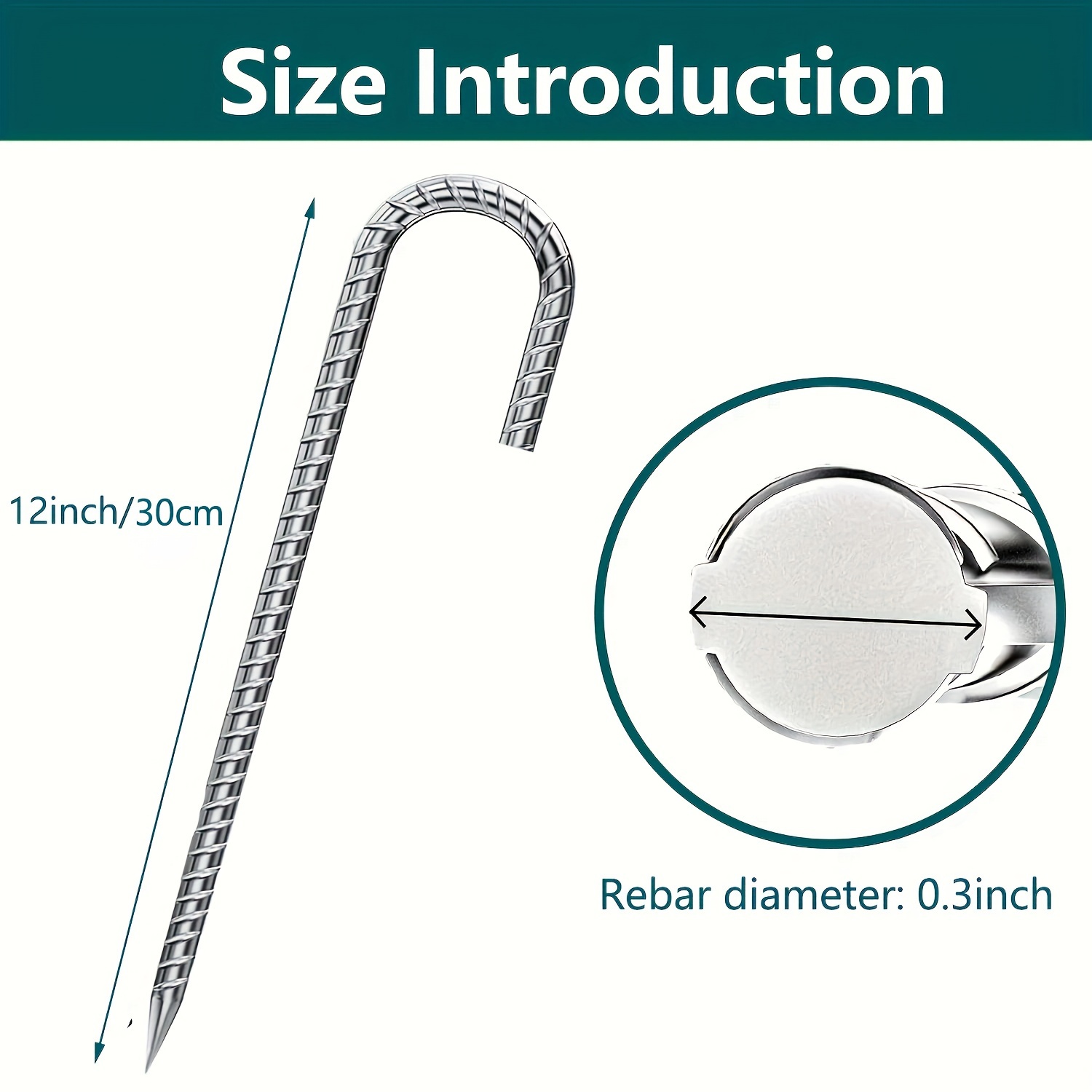 J Hook Rebar Stakes 12Inch Sil - Outdoor Furniture L Shape 评论和价格