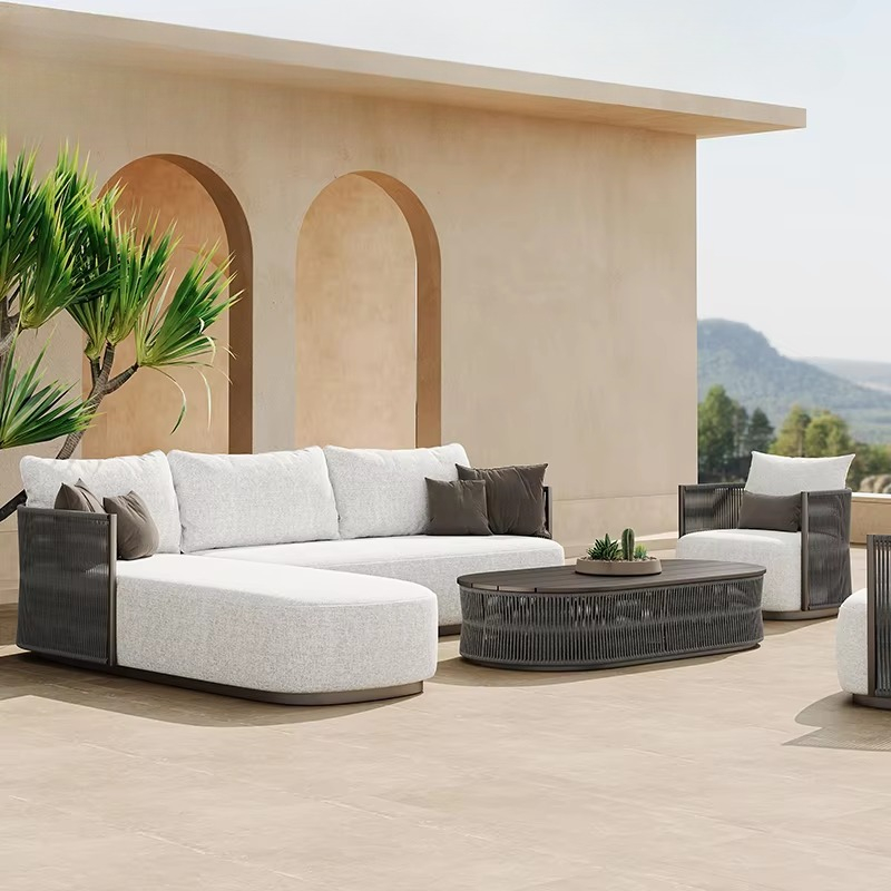 Patio Set Garden Pool Rope Mod - Outdoor Furniture L Shape 评论和价格