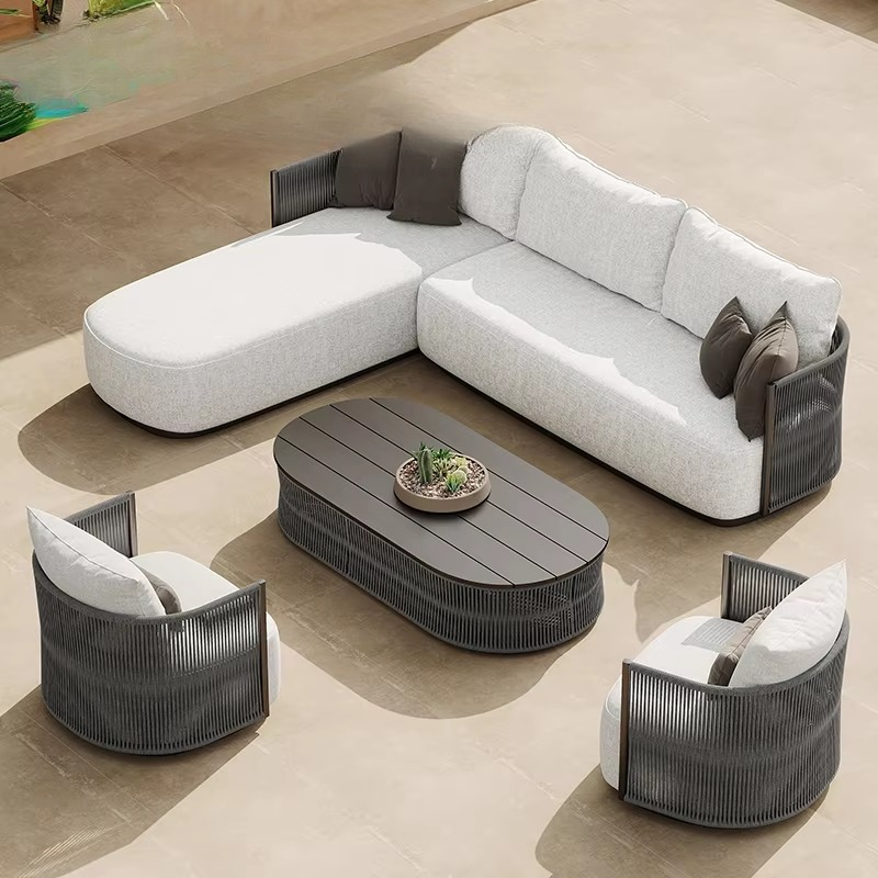 Patio Set Garden Pool Rope Mod - Outdoor Furniture L Shape 评论和价格