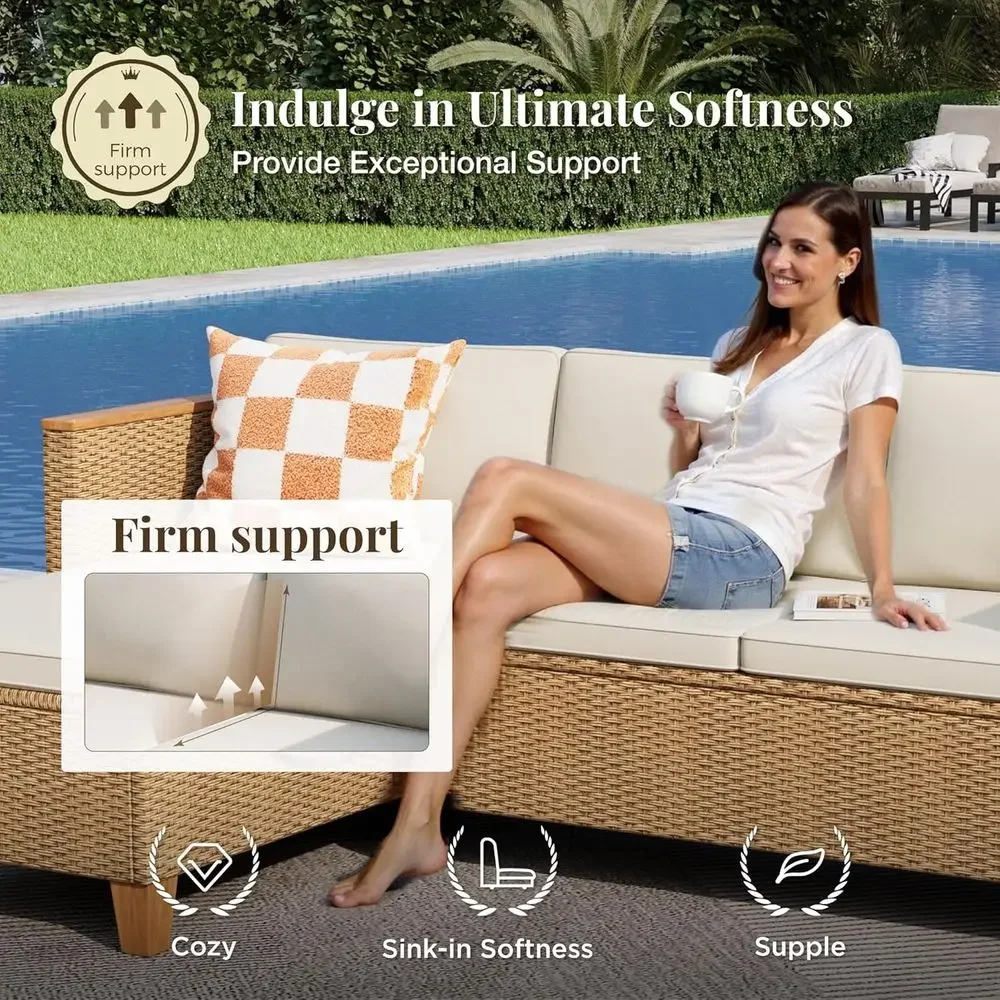 3-Piece Outdoor Patio Furnitur - Outdoor Furniture L Shape 评论和价格