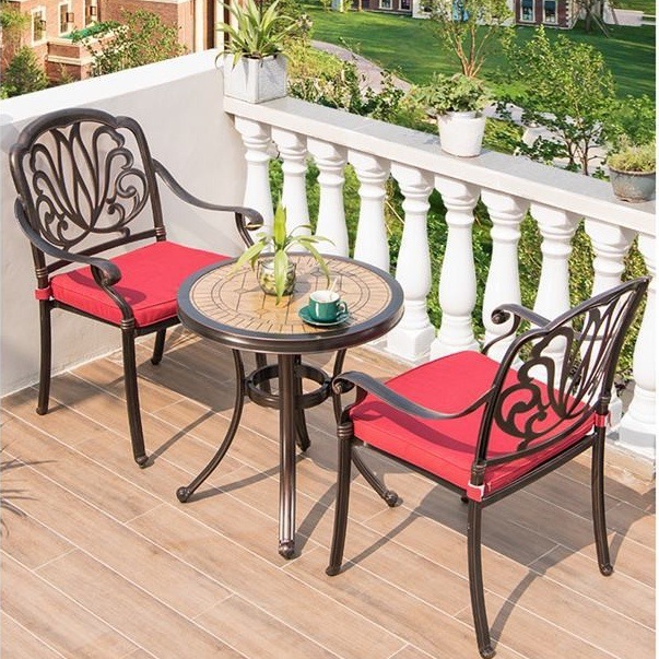 Cast aluminum one table courty - Outdoor Furniture One Piece 评论和价格