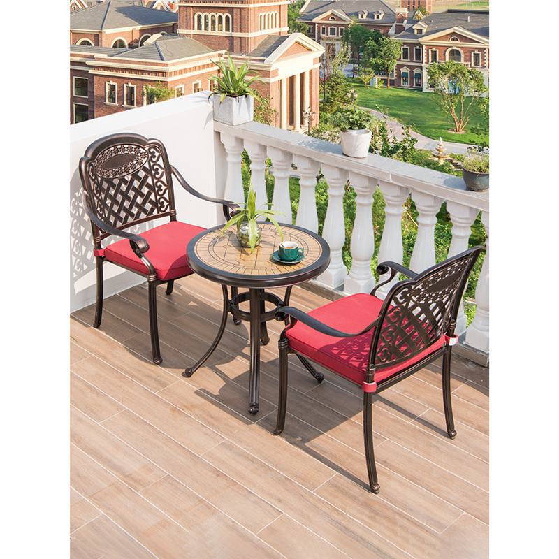 Cast aluminum one table courty - Outdoor Furniture One Piece 评论和价格