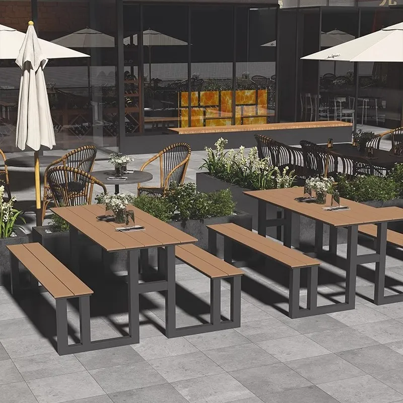 Simple Outdoor Wrought Iron Ta - Outdoor Furniture One Piece 评论和价格