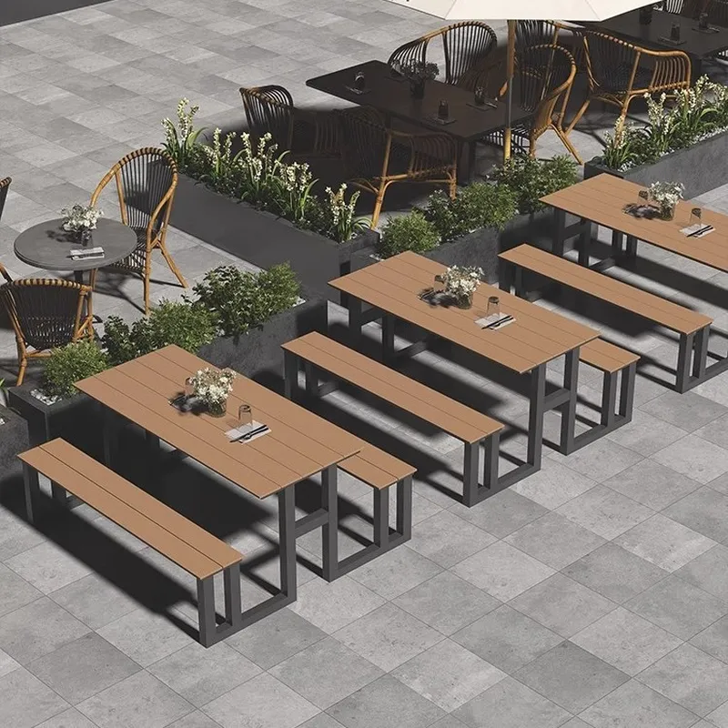 Simple Outdoor Wrought Iron Ta - Outdoor Furniture One Piece 评论和价格