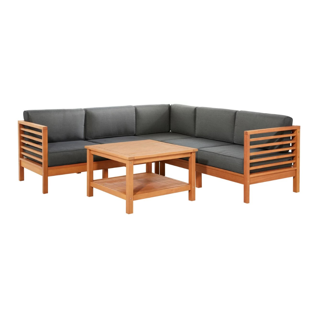 Modern Outdoor Teak Wood Sofa  - Outdoor Furniture Warehouse 评论和价格